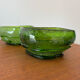 Lot de 2 coupelles en verre soufflé vert vintage Coupelles artisanales