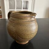Stoneware pitcher signed JG