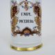 Old apothecary pot, pharmacy pot in snake porcelain, hand painted. Year 60
