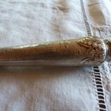 Old meat knife nineteenth century handle silver filled chiseled punch