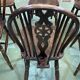 Série de 6 chaises bistrot anglaises en orme années 70