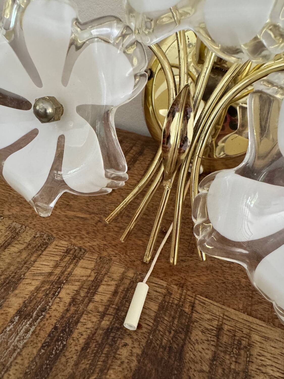 Set of Murano flower wall sconces
