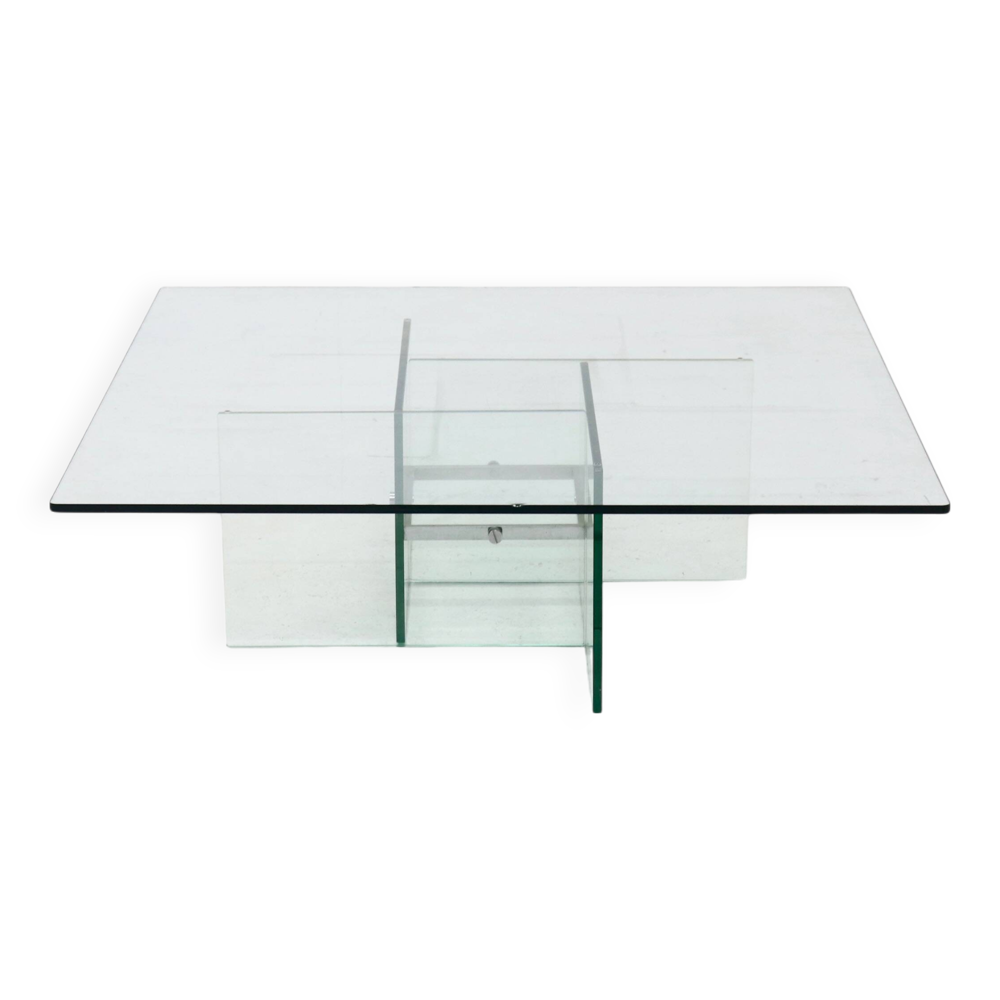 Italian glass coffee table, 1970s