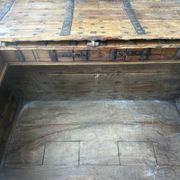 Imposing Indian Chest in Exotic Wood and Wrought Iron