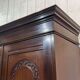19th-century English mahogany three-door wardrobe.