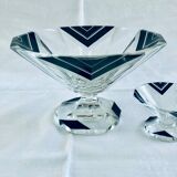 Karl palda art deco bohemian crystal cream service