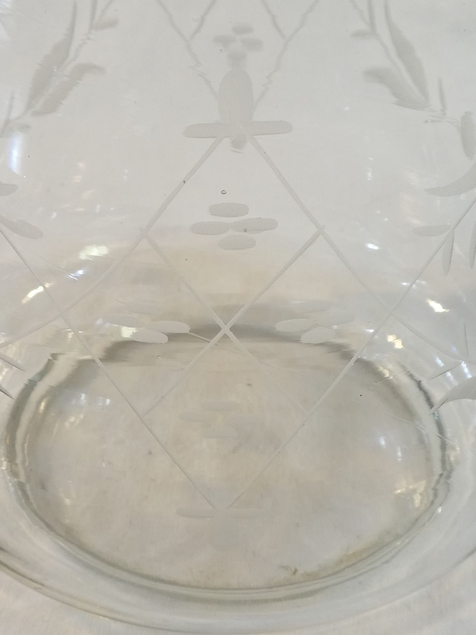 1900 glass cookie bucket engraved silver metal frame