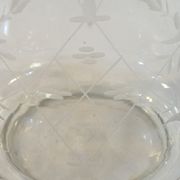 1900 glass cookie bucket engraved silver metal frame