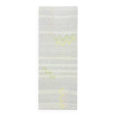 Tapis turc Oushak fait main en laine et coton gris 90x341 des années 1970