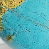 Globe terrestre vintage lumineux reliefs