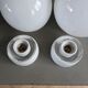 Pair of wall lights / ceiling lights with ceramic bases.