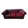 Burgundy Chesterfield-style sofa