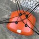 Fauteuil Eames DAR orange, base Eiffel originale, Herman Miller, 1960