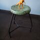 Tabouret tripode vintage, style industriel bois et métal