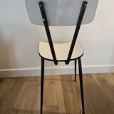 Paire de chaises en formica blanc