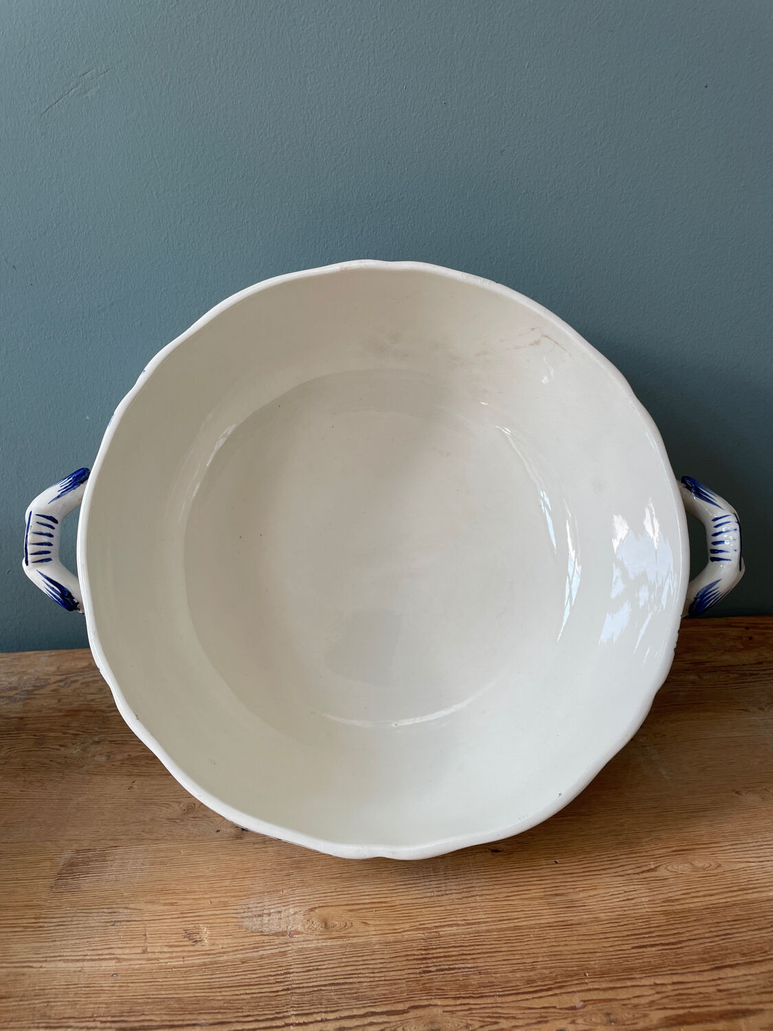 Soupière XIXth earthenware of Gien