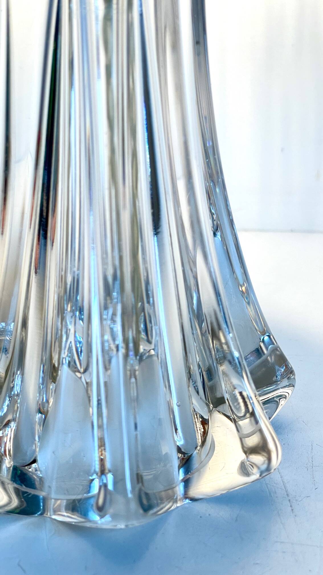 Art deco crystal star lamp base