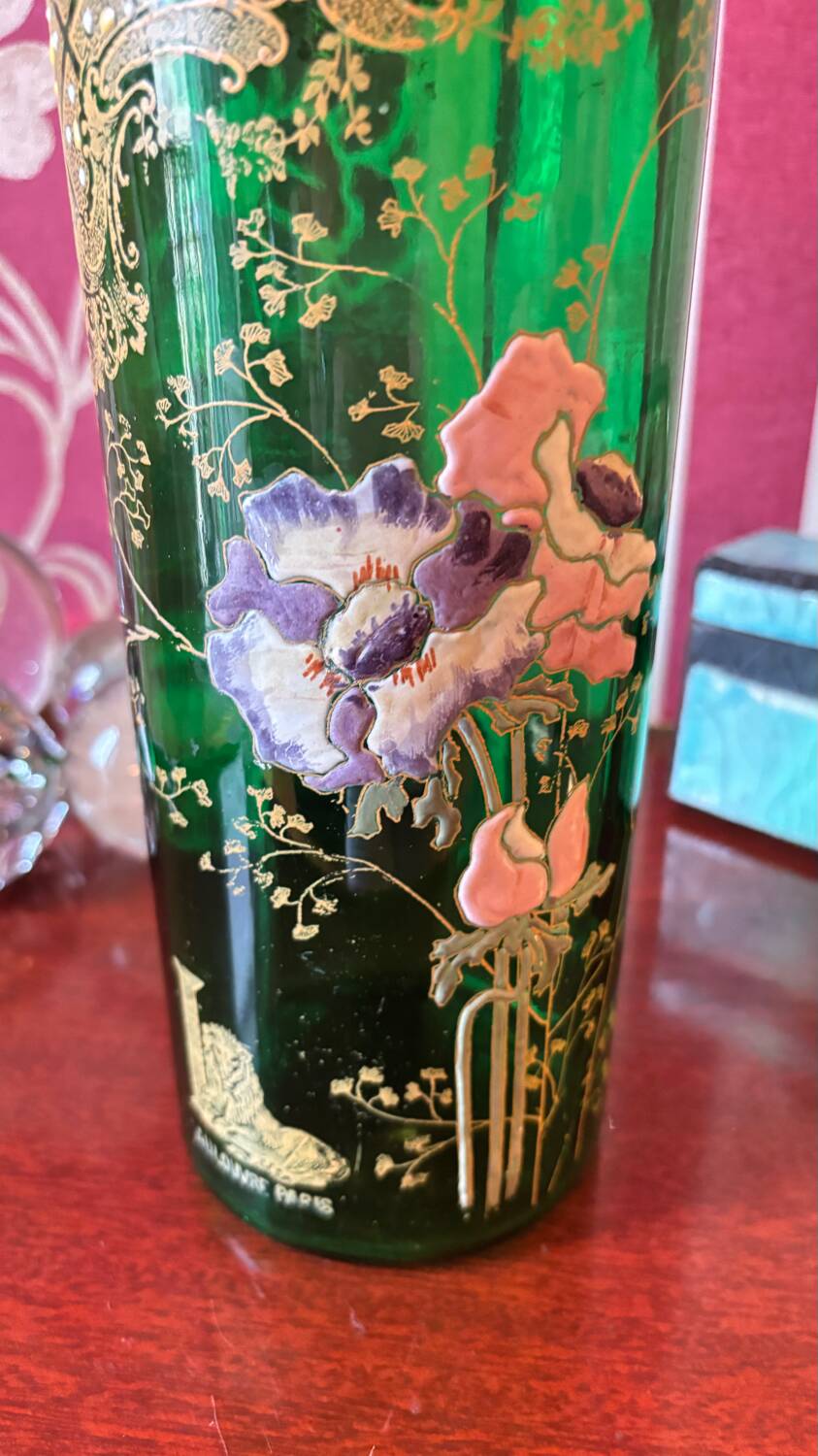 Old scroll vase by François-Théophile LEGRAS (1839-1916)