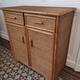Commode rotin et bambou