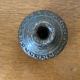 Old lamp base vintage brown glazed stoneware soliflore