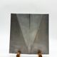 Sculptural brushed aluminium vase, 1980s