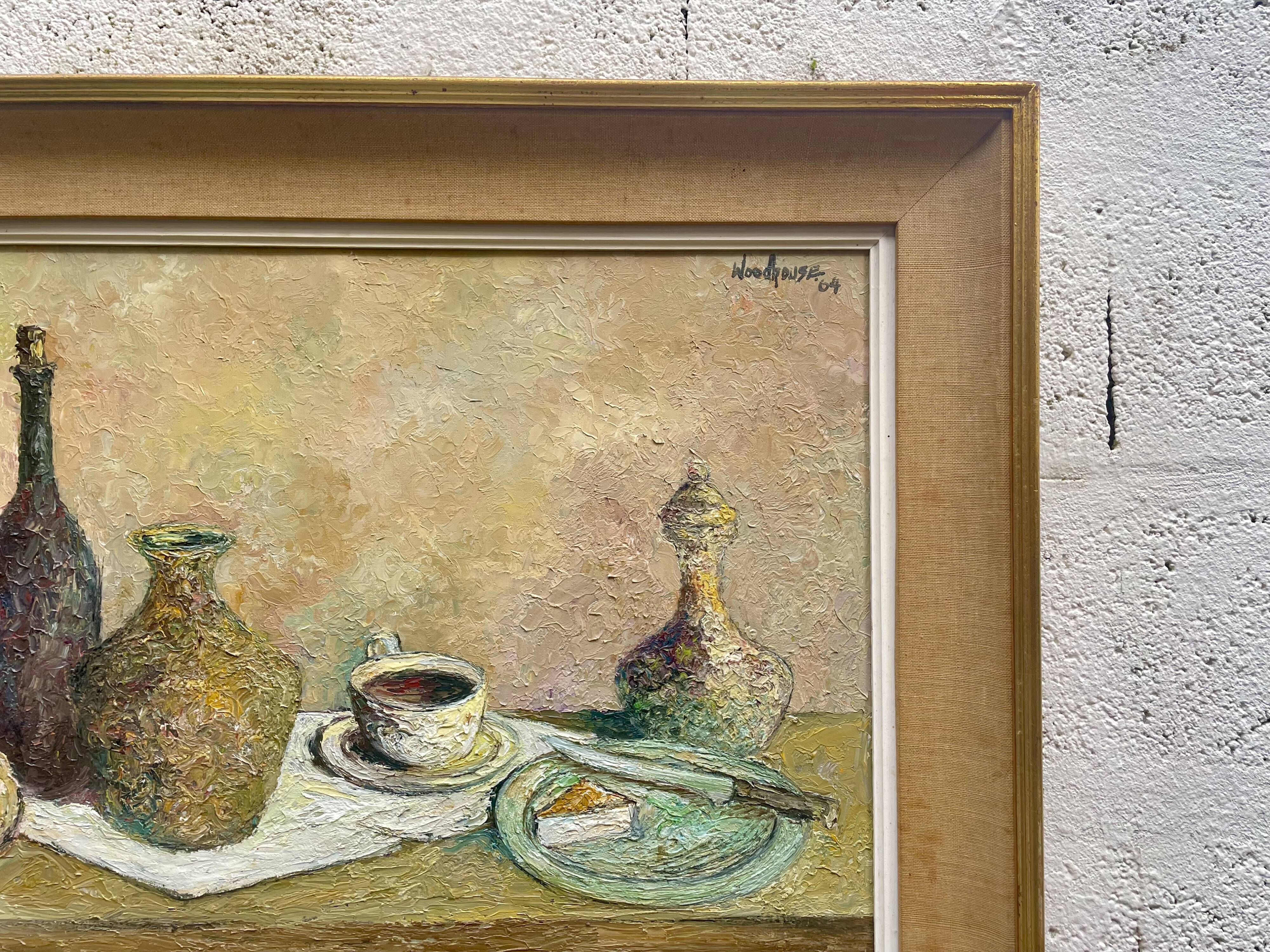 Peinture à l’huile signée Milieu du siècle