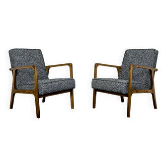 Pair of 04-B armchairs by Bydgoskie Fabryki Mebli 1960s