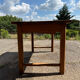 Hand-carved solid wood farm table