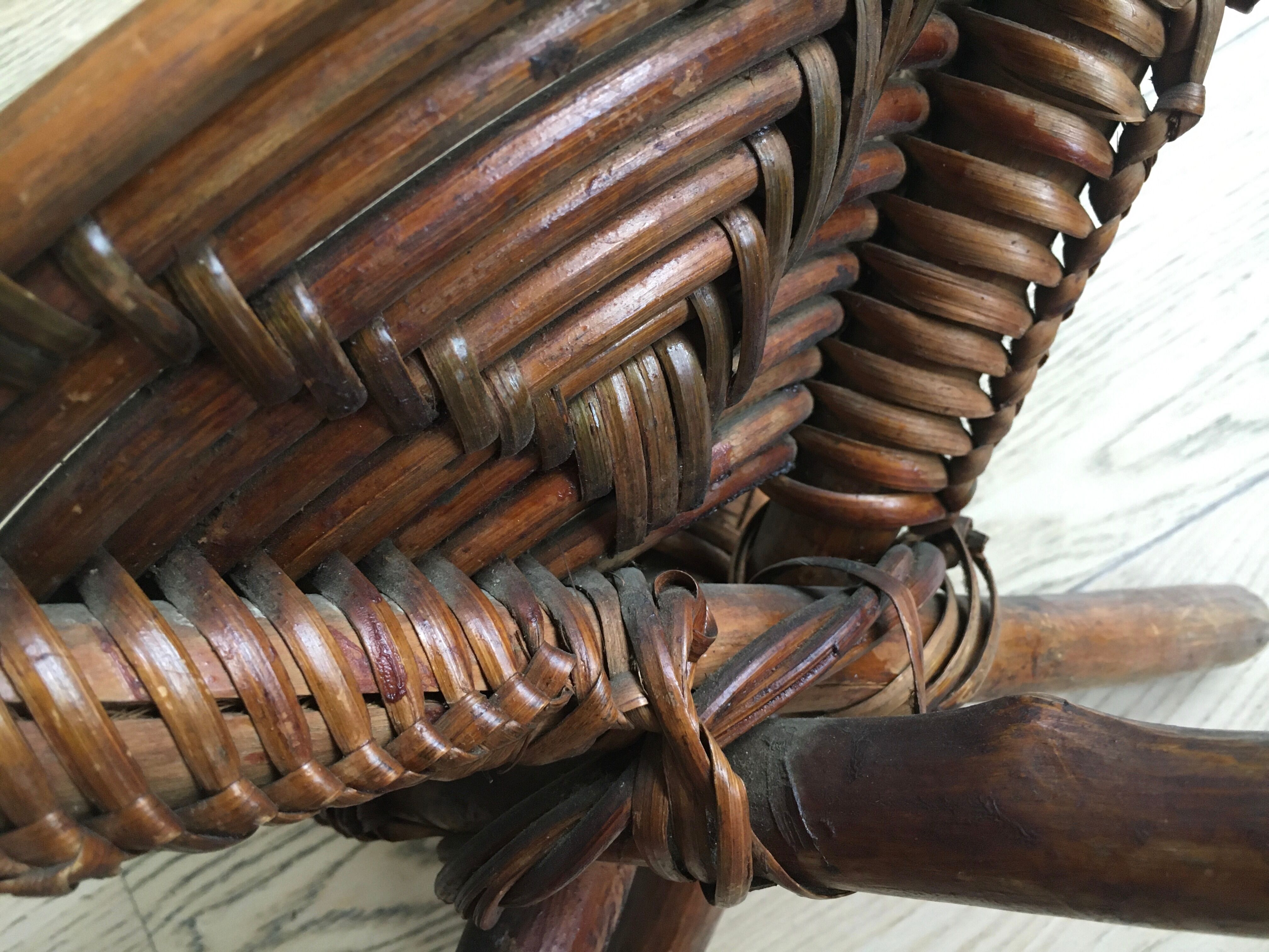 Ethnic rattan stool Africa, Congo