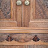 Antique wooden gramophone sideboard Art Deco France 1950