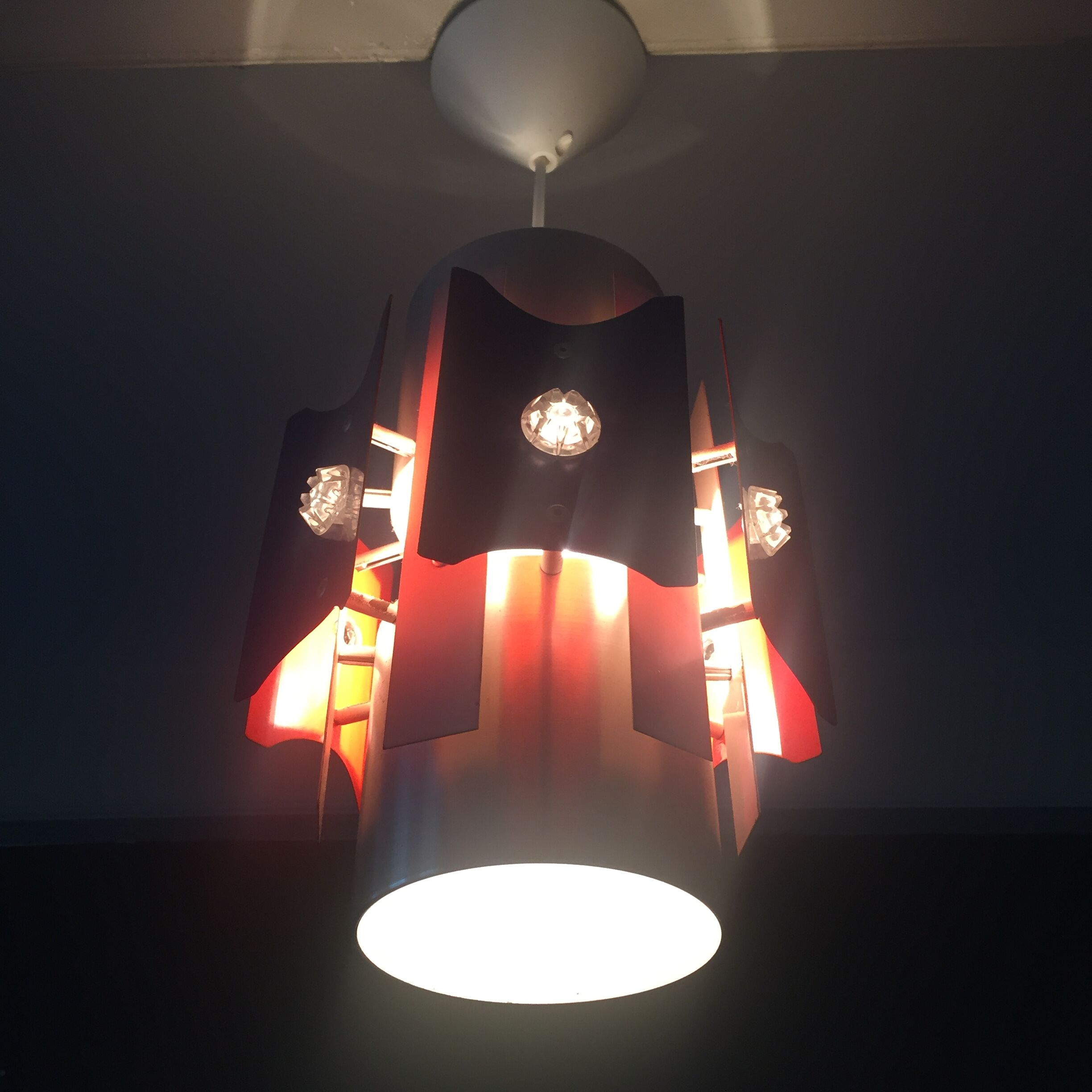 Vintage Lakro Anvia metal industrial design lamp 1960s