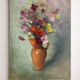 Grande huile sur toile signée Frans Depooter 1943 Bouquet de fleurs