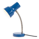 Vintage blue desk lamp with a chrome gooseneck, 1970s.