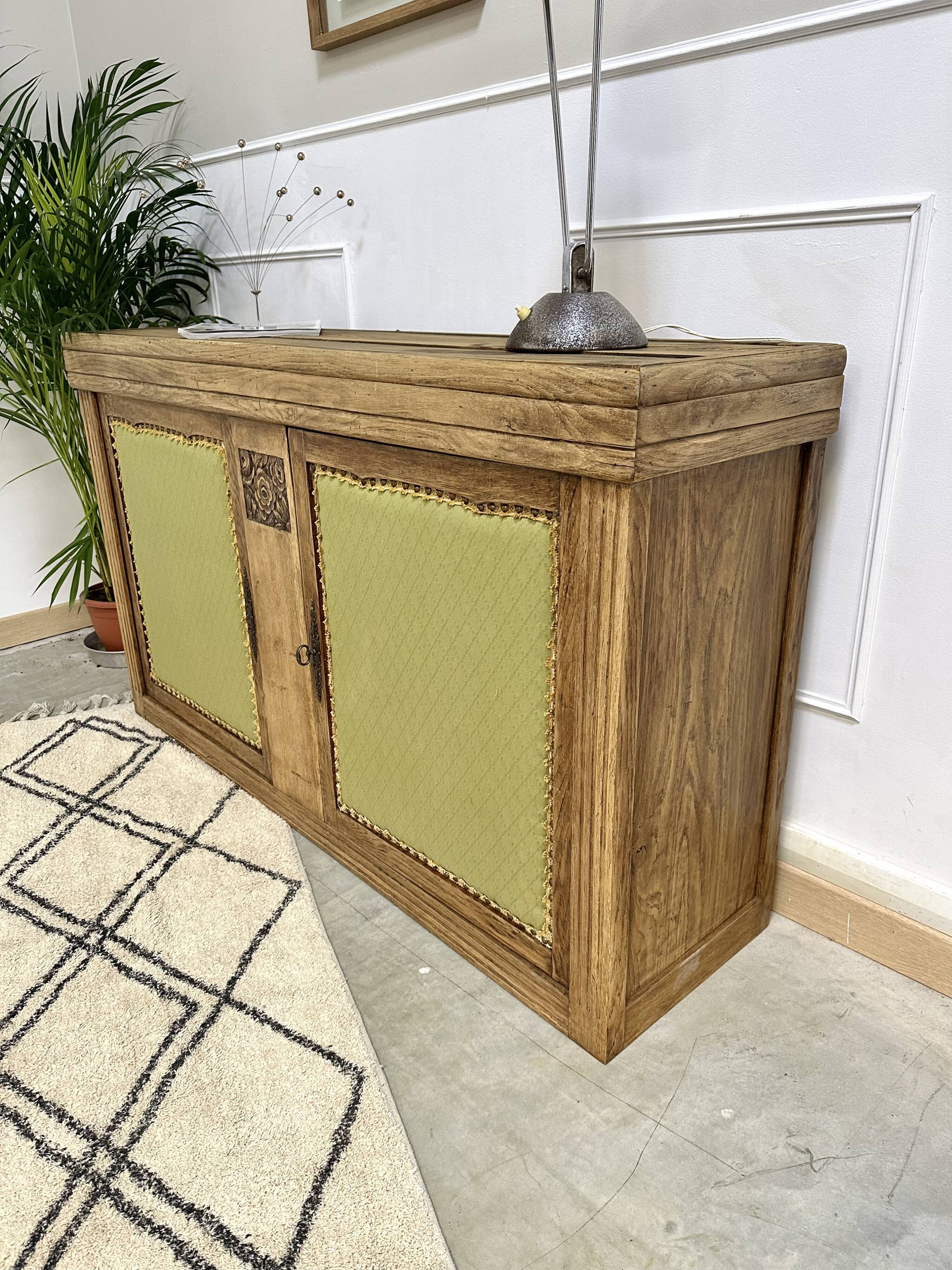 Country sideboard fabric doors