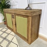 Country sideboard fabric doors