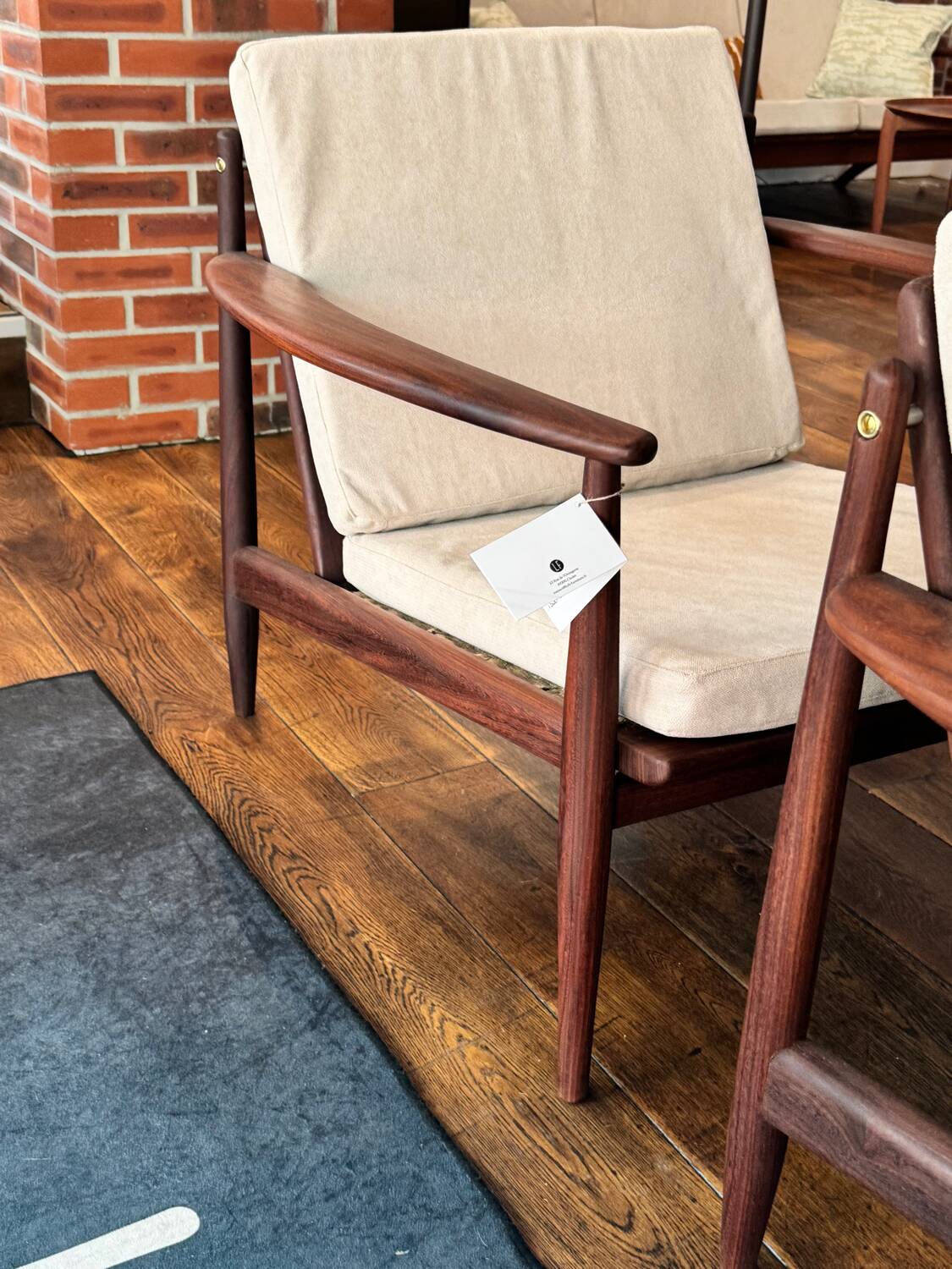 Pair of Danish armchairs in the style of Grete Jalk