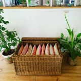 Vintage wicker trunk