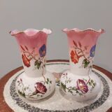 Pair of art deco opaline vases from the 1930s