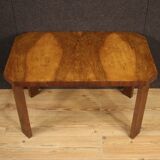 Italian coffee table in walnut wood in Art Deco style