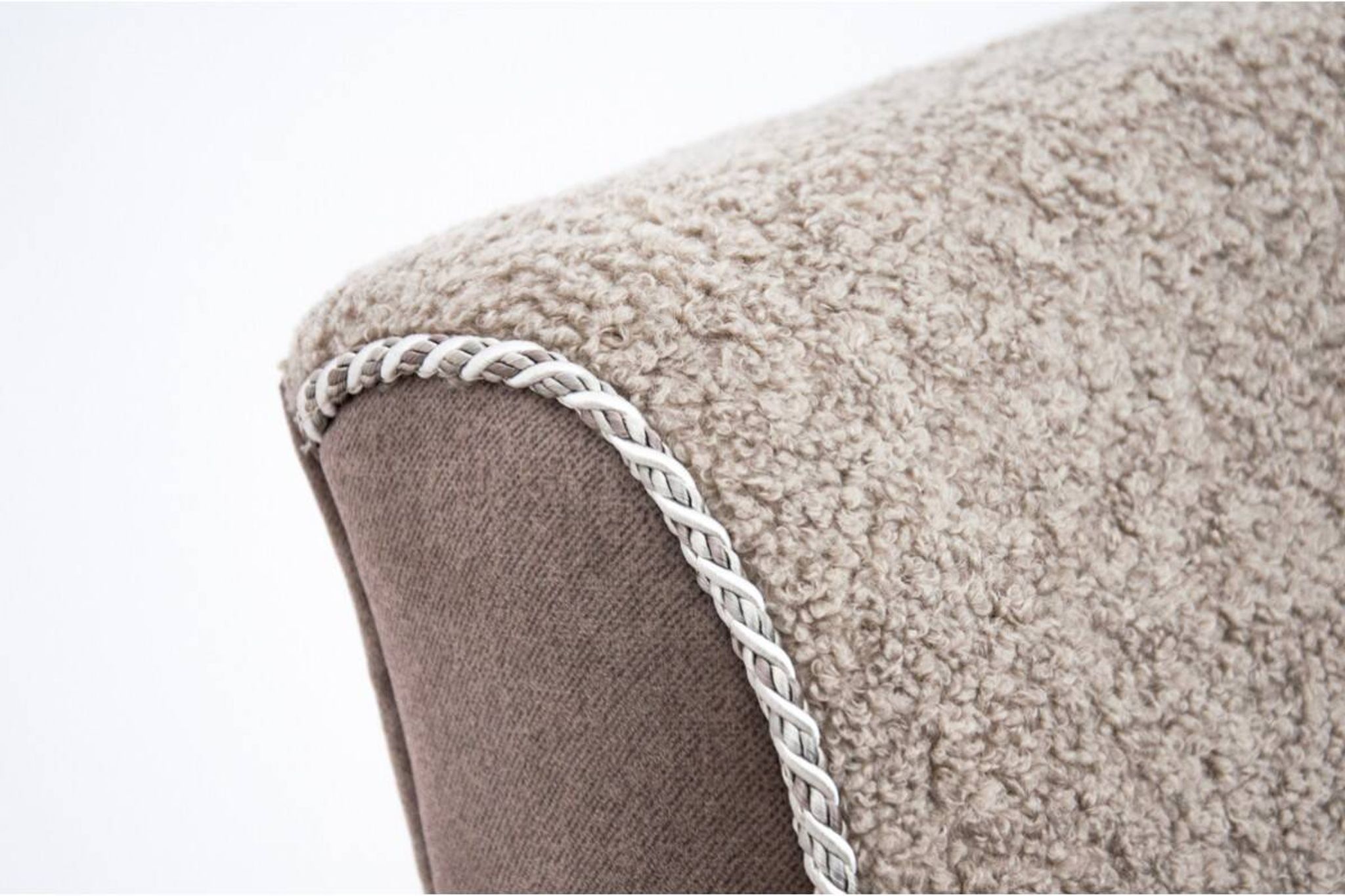 Fauteuil Art Déco beige bouclé, République tchèque