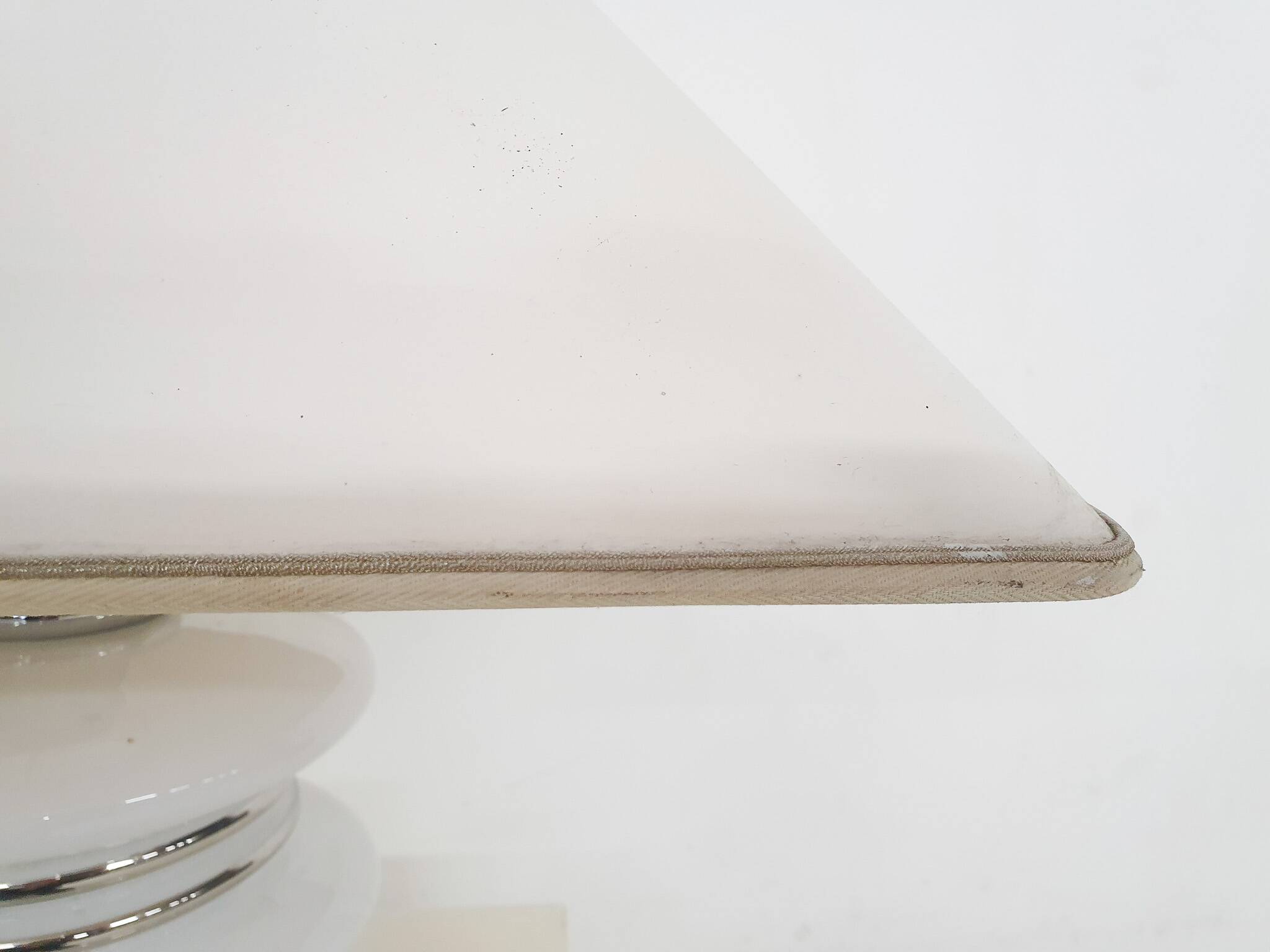 White chrome and opal table light by Leclaire and Schafer, Germany, 1970's