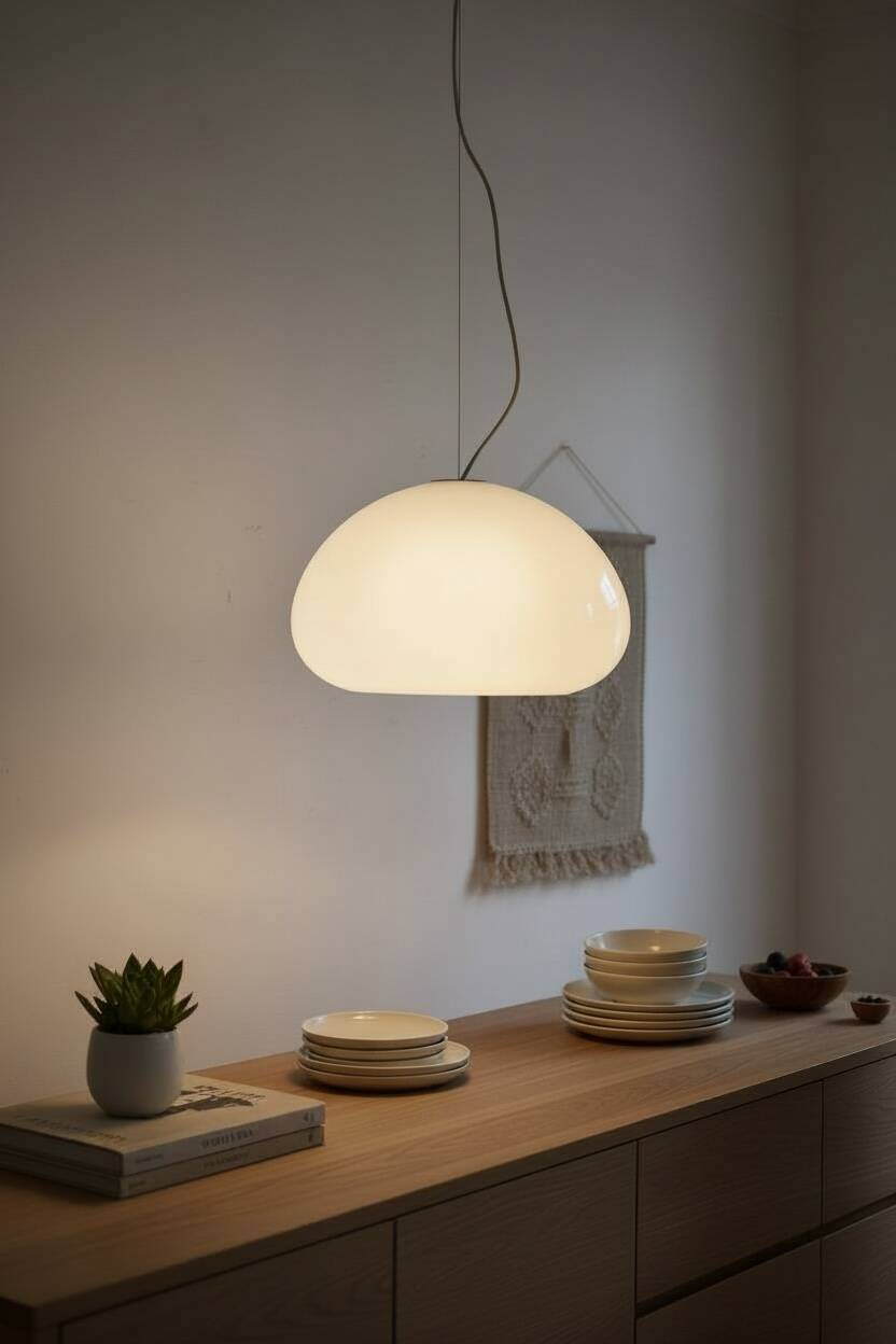 Suspension XXL "Black and white" by Pier Giacomo and Achille Castiglioni