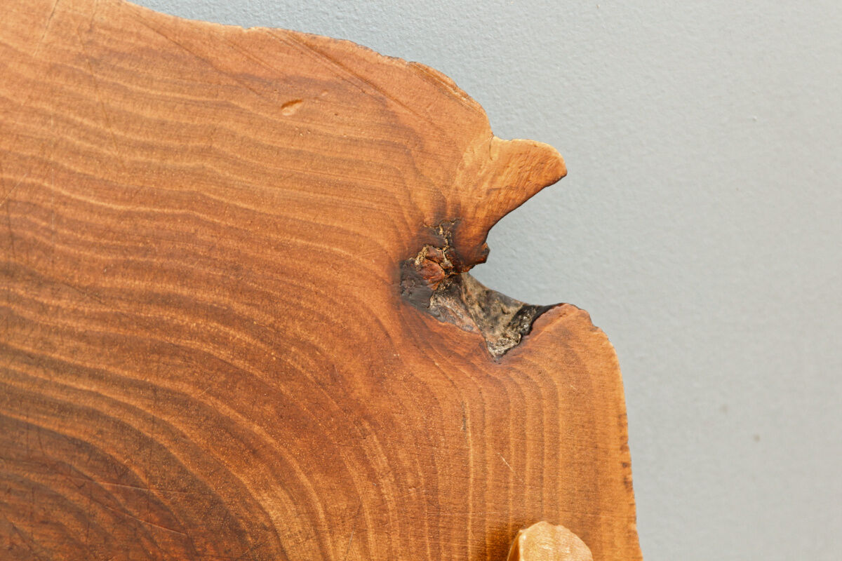 Raw wooden cheese platter