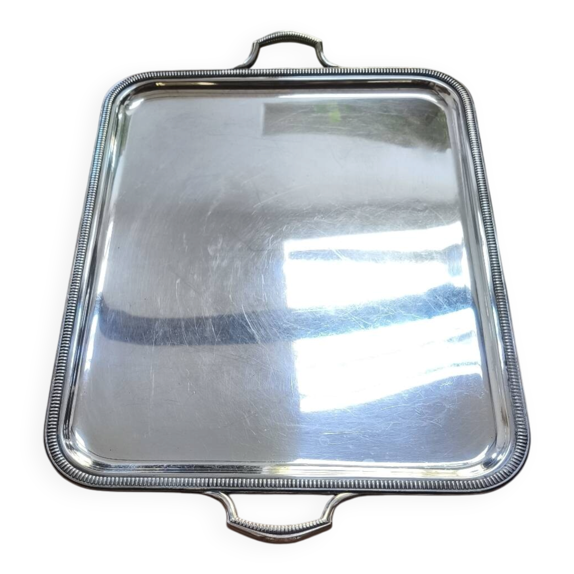 Silver serving tray