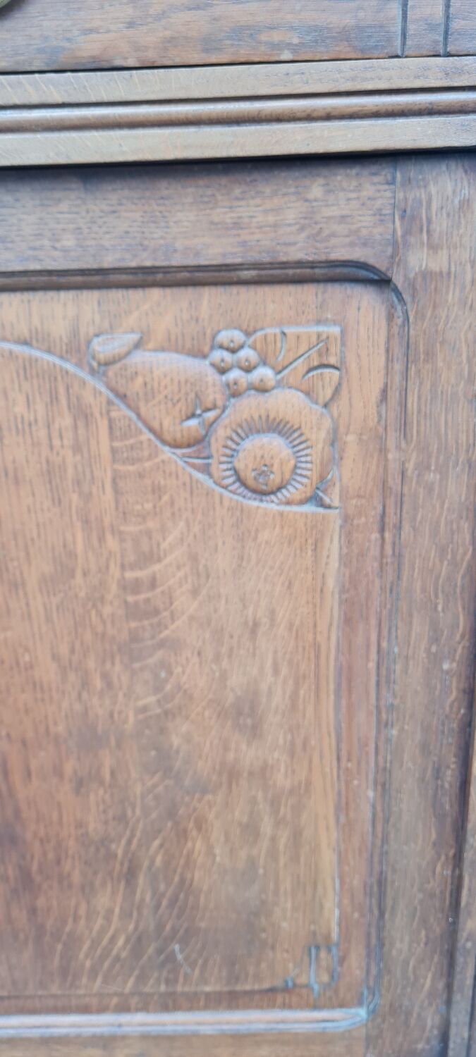 Oak art deco sideboard