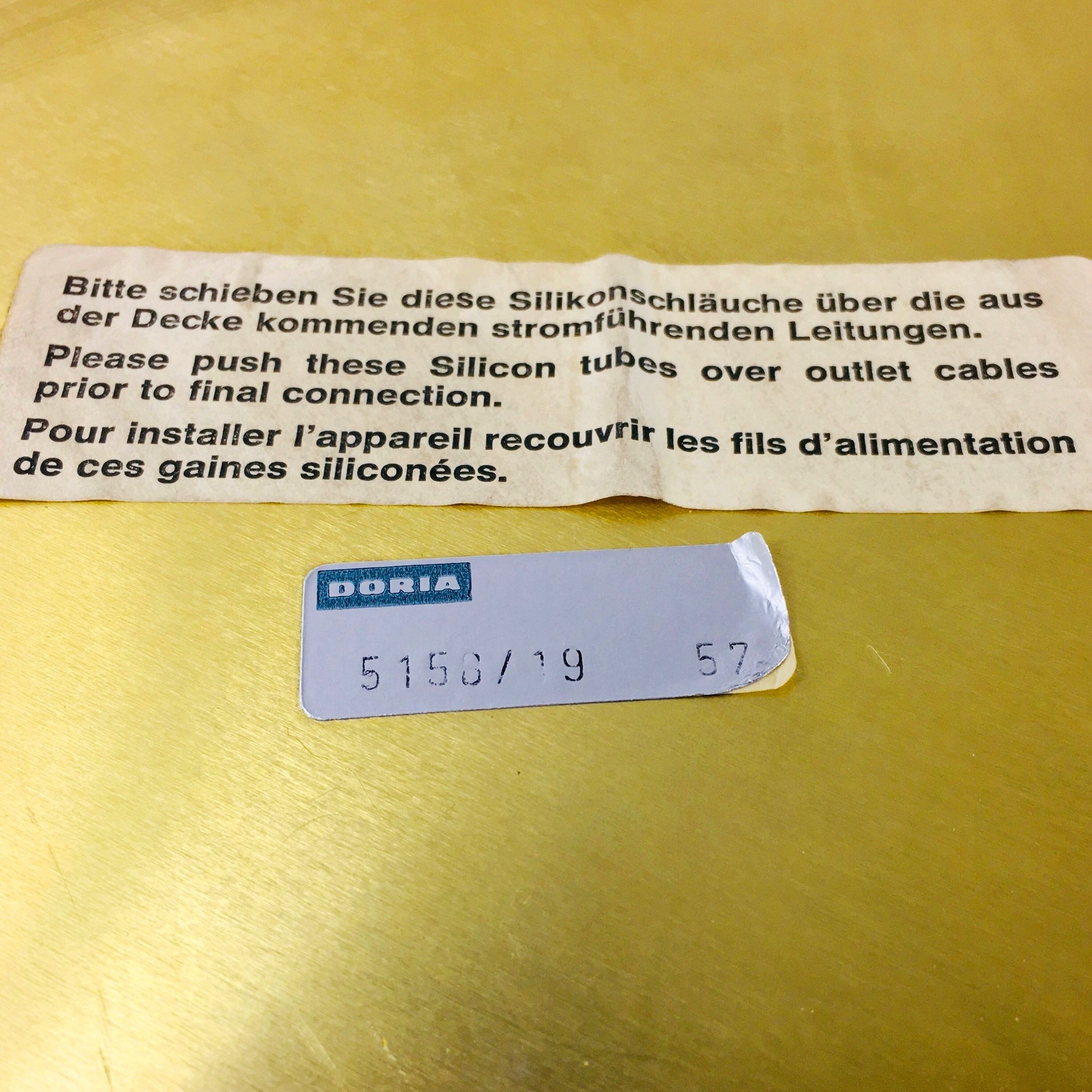 Large Murano Ice Glass Flush Mount/Ceiling Light from Doria Leuchten, Germany, 1960s