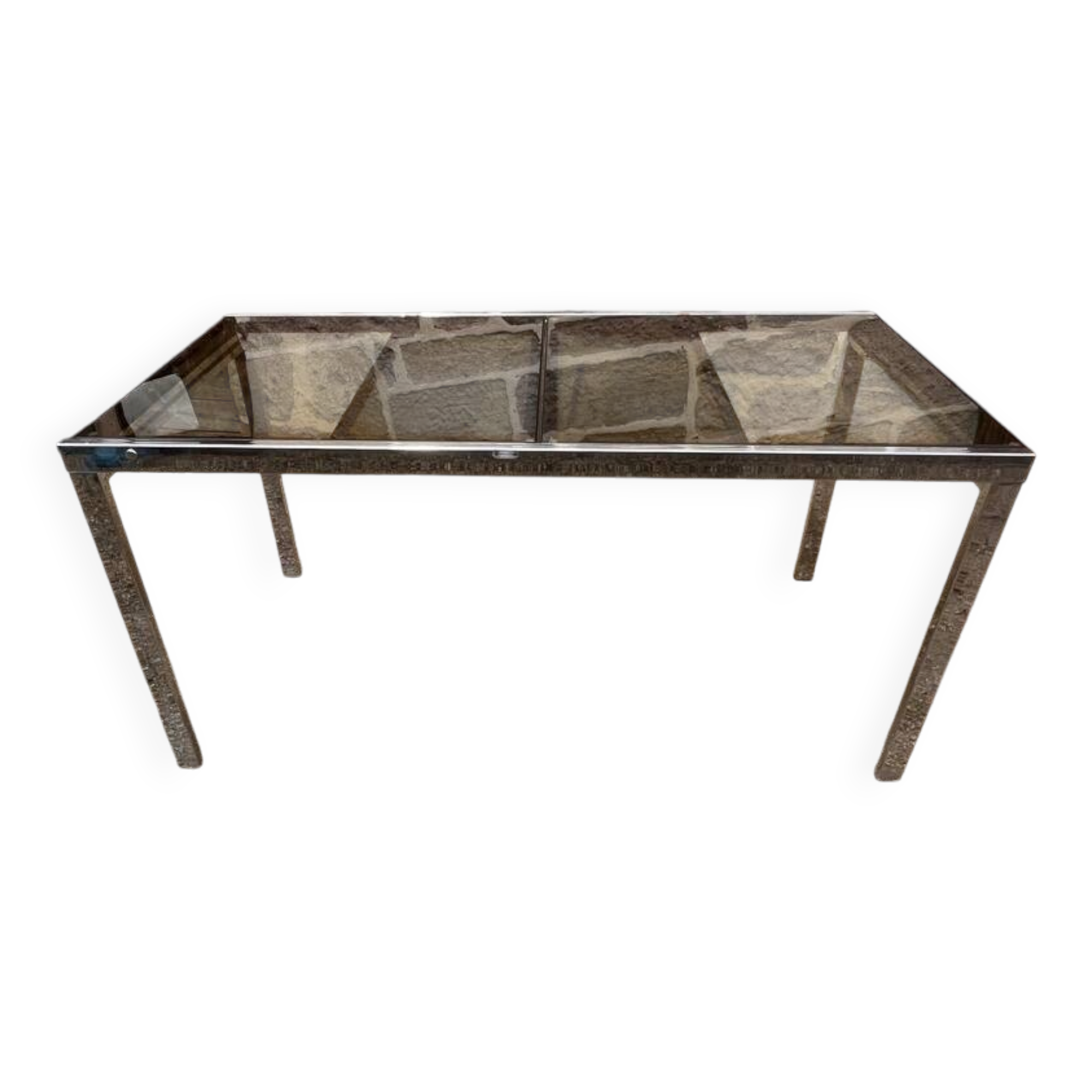 Smoked glass dining table