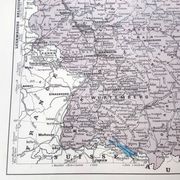 Old map of Germany 43x43cm from 1950