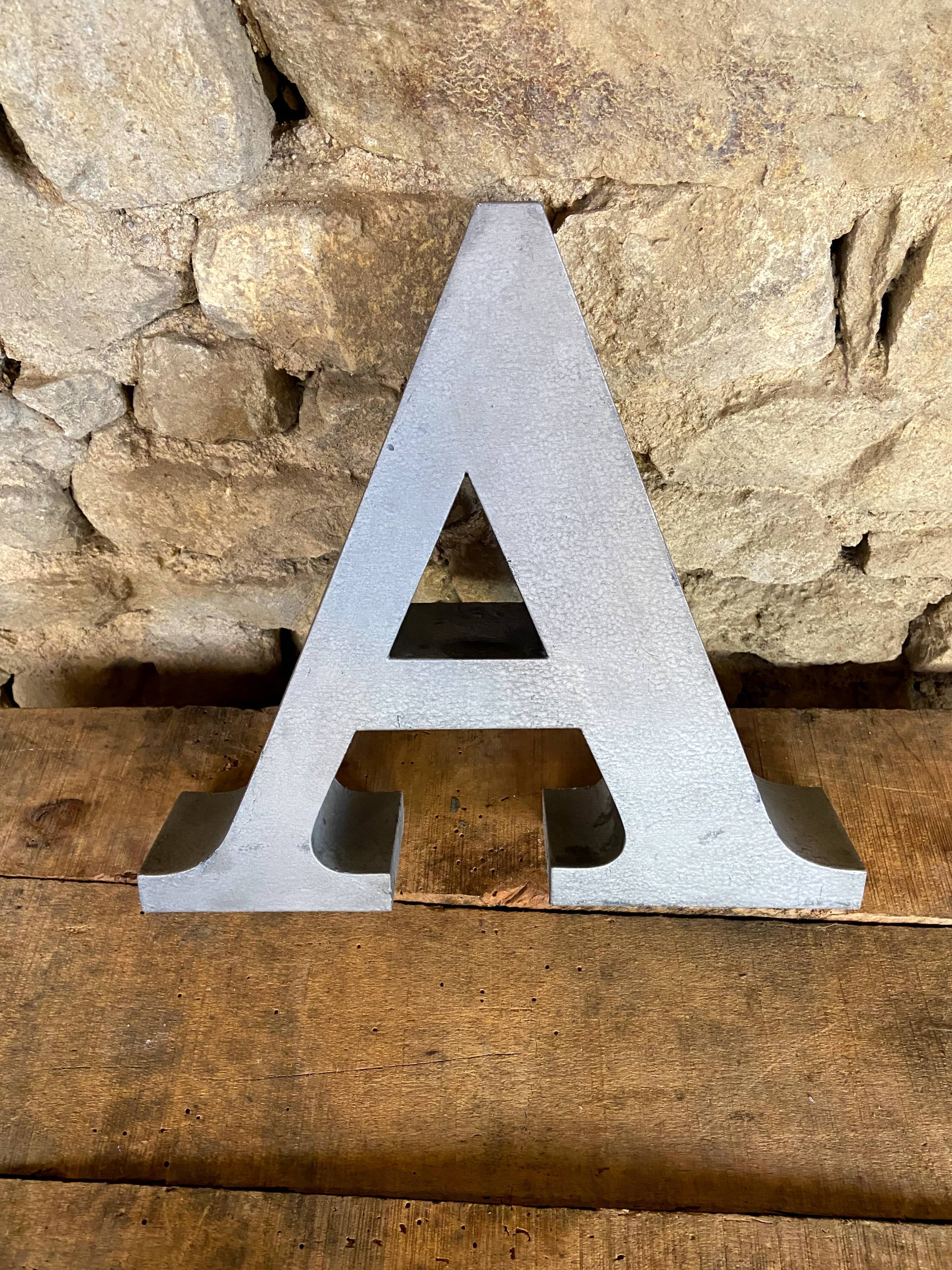 Metal letter A