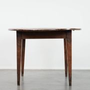 Rare antique oval French extendable dining table made of fruitwood